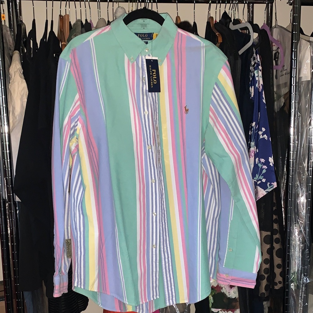 Polo by Ralph Lauren Pastel Multi-Stripe Button-Down Shirt